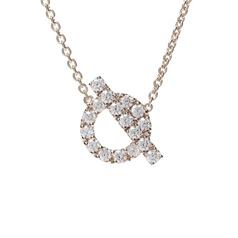 hermes finesse pendant rose gold|18k diamond finesse pendant necklace.